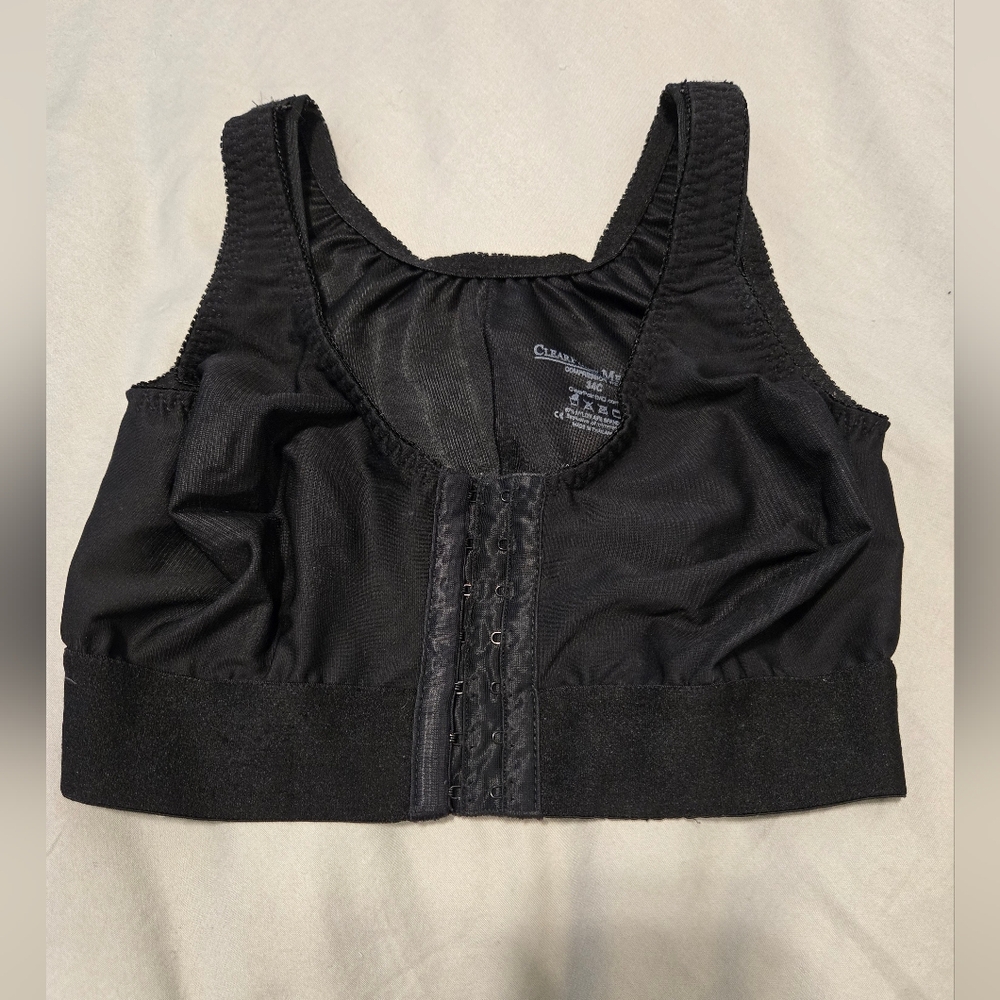 CLEARPOINT MEDICAL Black Shapewear Surgical Bra 34C